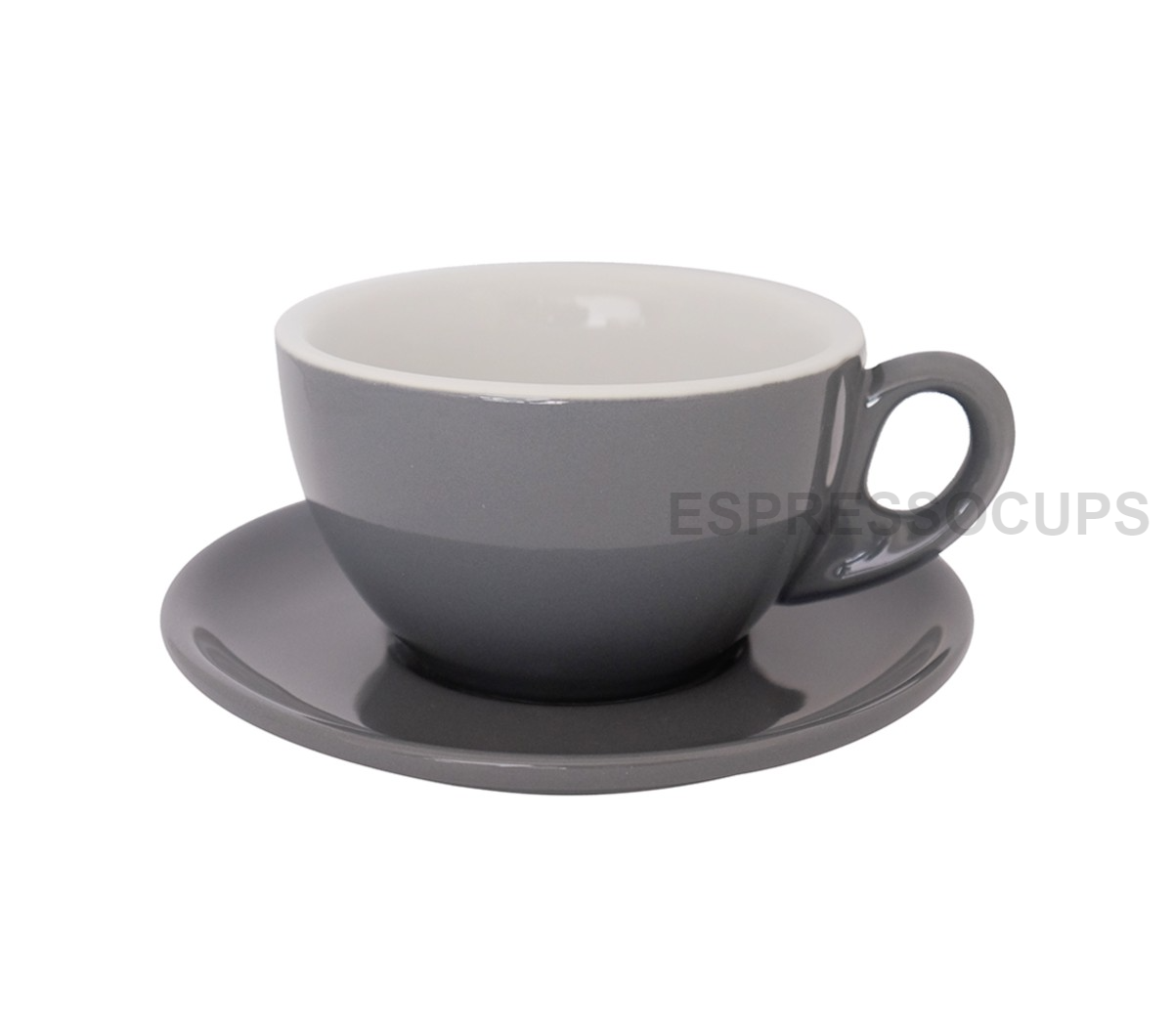 "ROSA" Latte Cups 300ml - grey